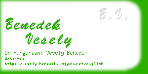 benedek vesely business card